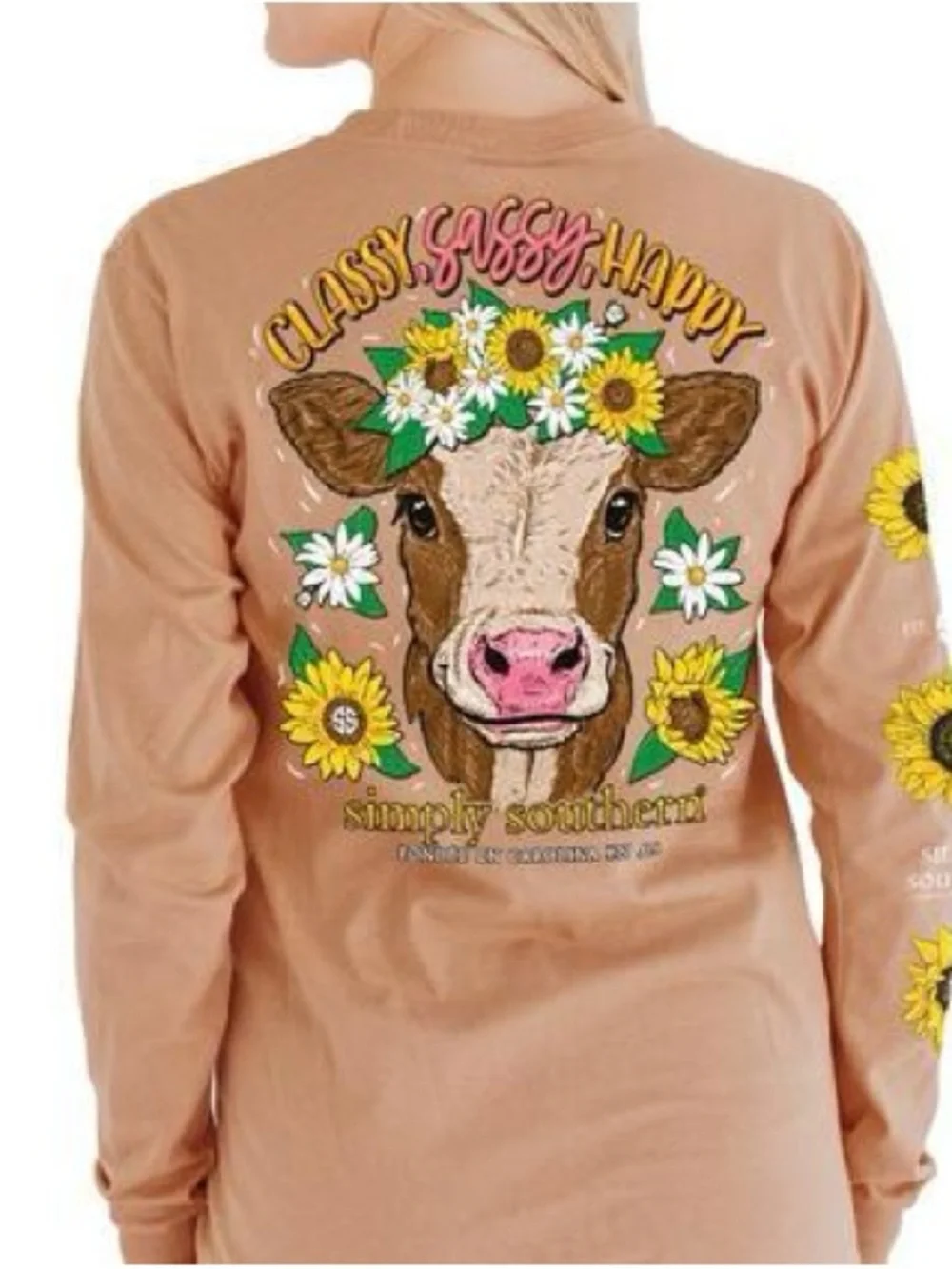 Simply Southern Cow Graphic Long Sleeve Tee